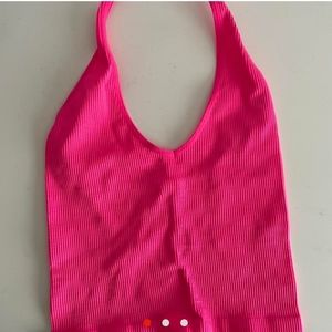 UO Out From Under Barbie Pink Halter Top